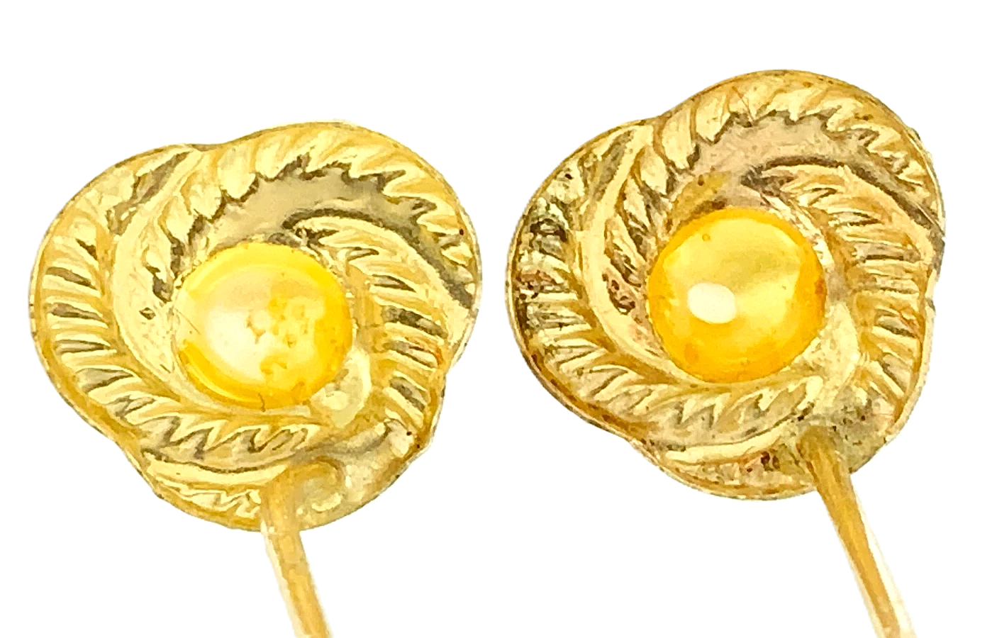 10K Yellow Gold Pearl Earrings AU265
