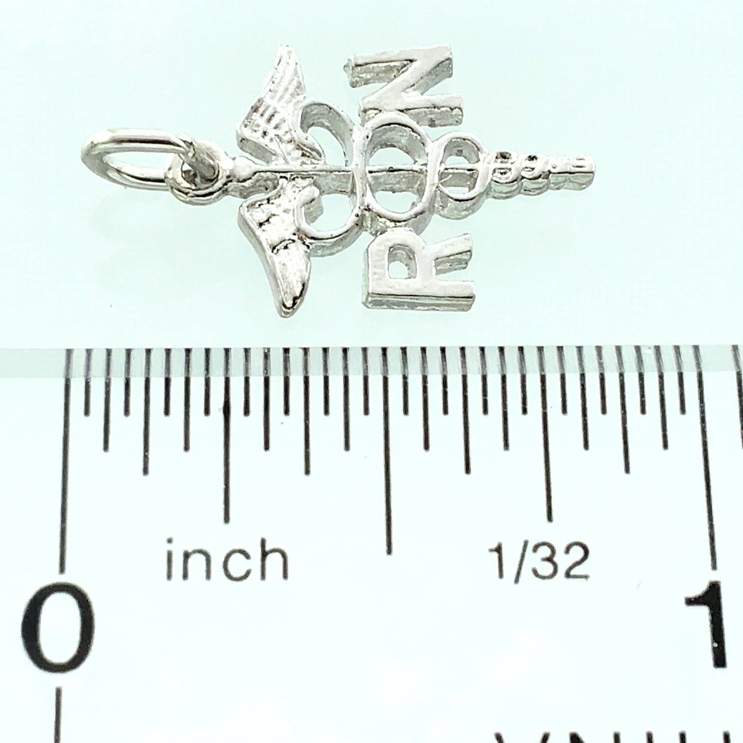 10K Gold Platinum Plated RN Registered Nurse Pendant Caduceus Charm AU272