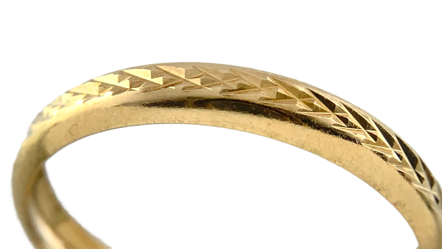 10K Yellow Gold Simple Elegant Hoop Earrings Hinge Back 0.75in AU281