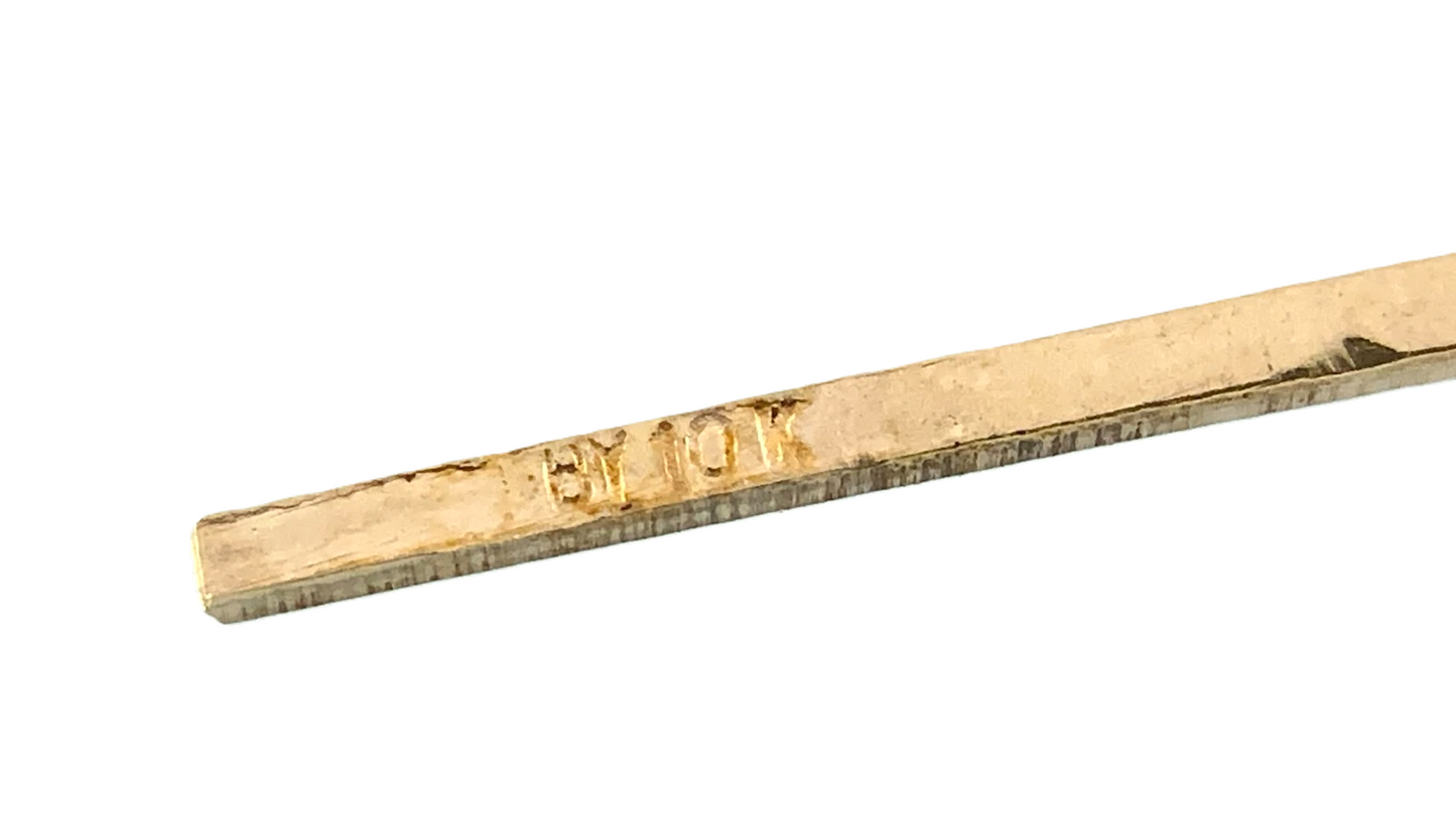 10K Yellow Gold Simple Elegant Hoop Earrings Hinge Back 0.75in AU281