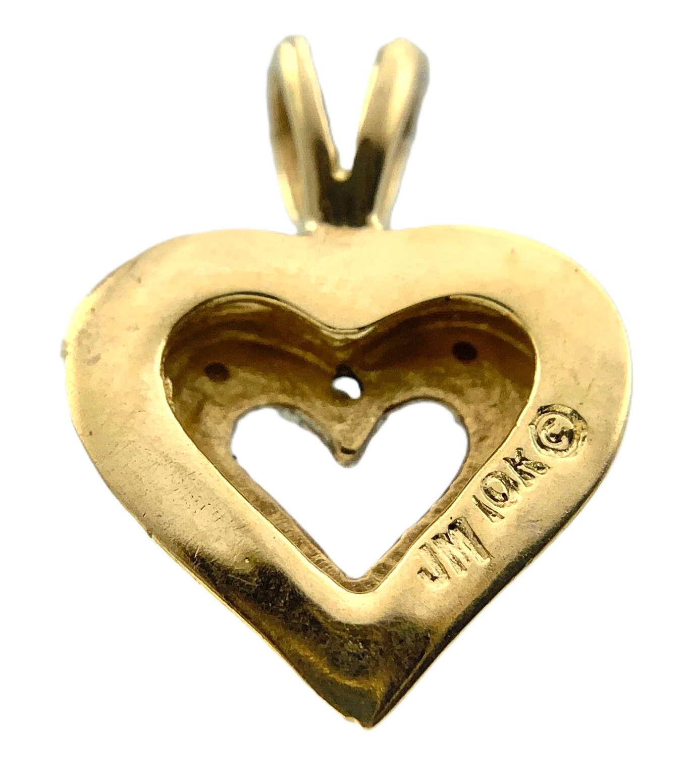 10K Yellow Gold Heart Shape Pendant Symbol of Love AU301