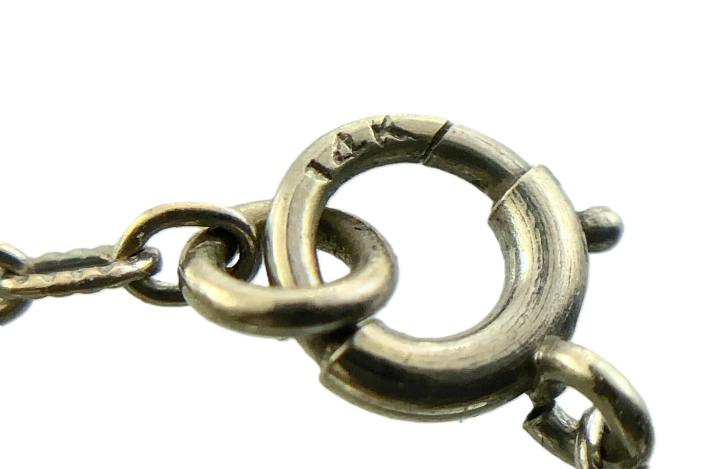 Art Deco 14k Gold Camphor Glass and Diamond Filigree Pendant and Ring AU304X