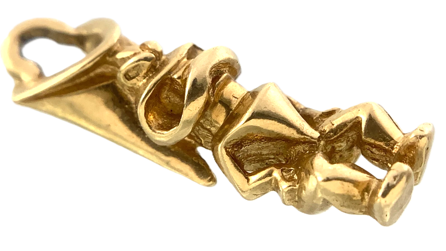 14K Yellow Gold Hawaiian Tiki God Pendant 3.5 grams AU307