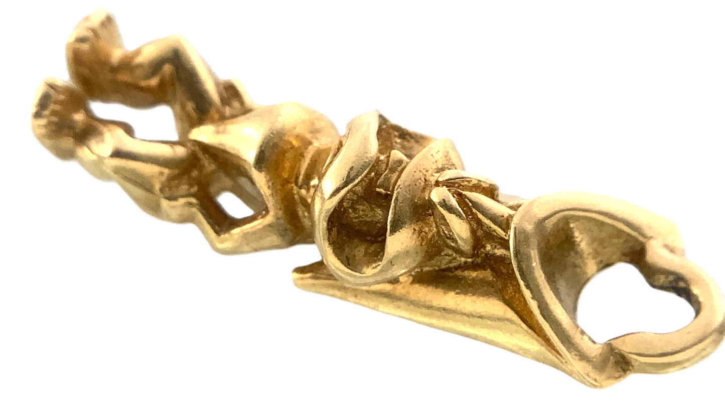 14K Yellow Gold Hawaiian Tiki God Pendant 3.5 grams AU307