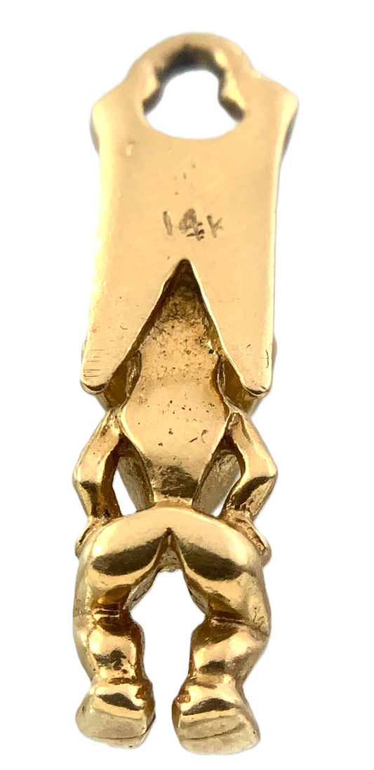 14K Yellow Gold Hawaiian Tiki God Pendant 3.5 grams AU307