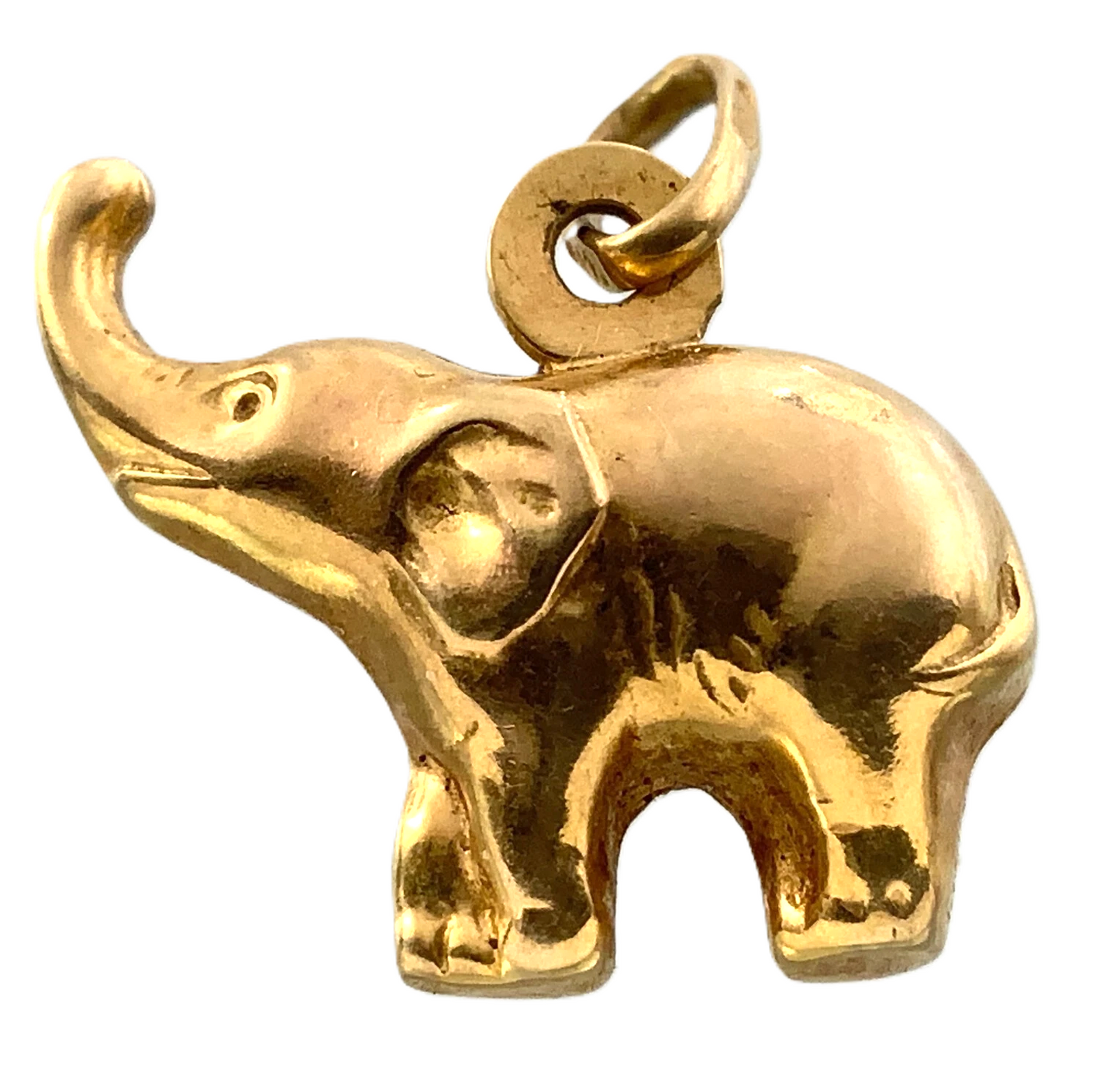 10K Yellow Gold Elephant Charm Pendant 1.2 grams AU310
