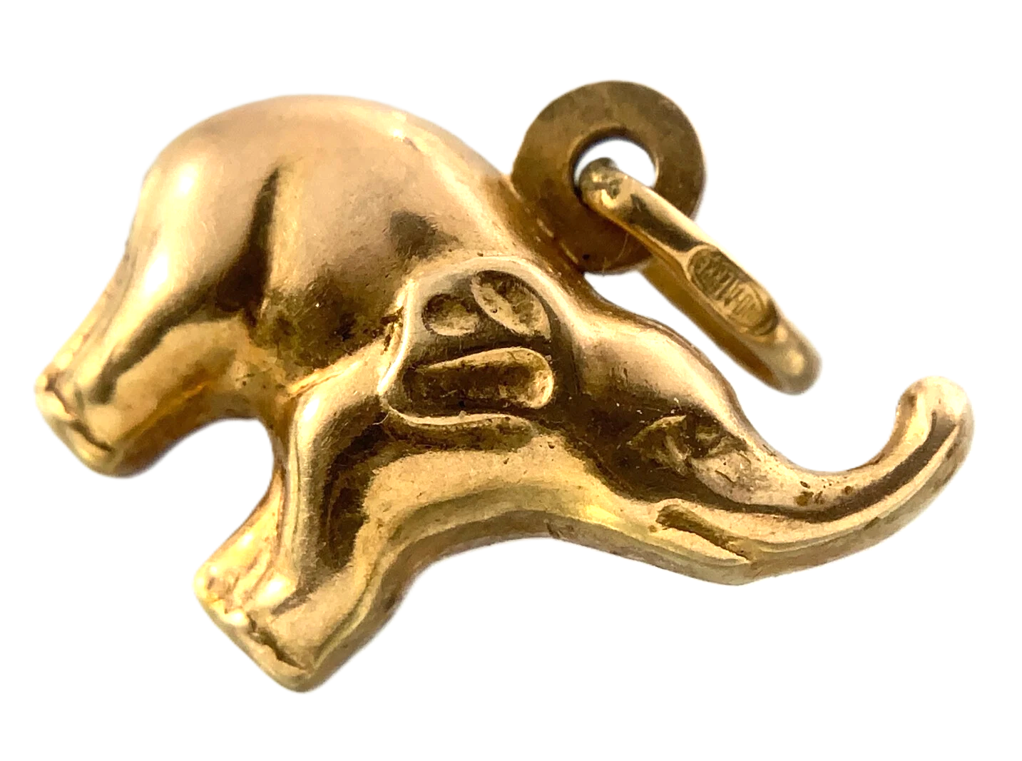 10K Yellow Gold Elephant Charm Pendant 1.2 grams AU310