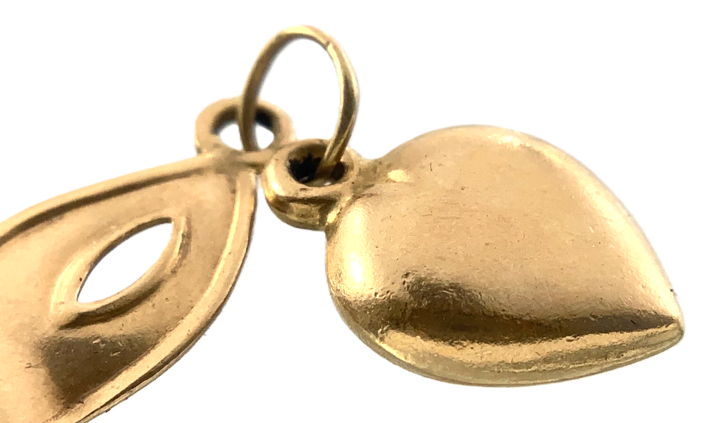 10K Yellow Gold Mask Charm Masquerade Pendant 0.6 grams AU311