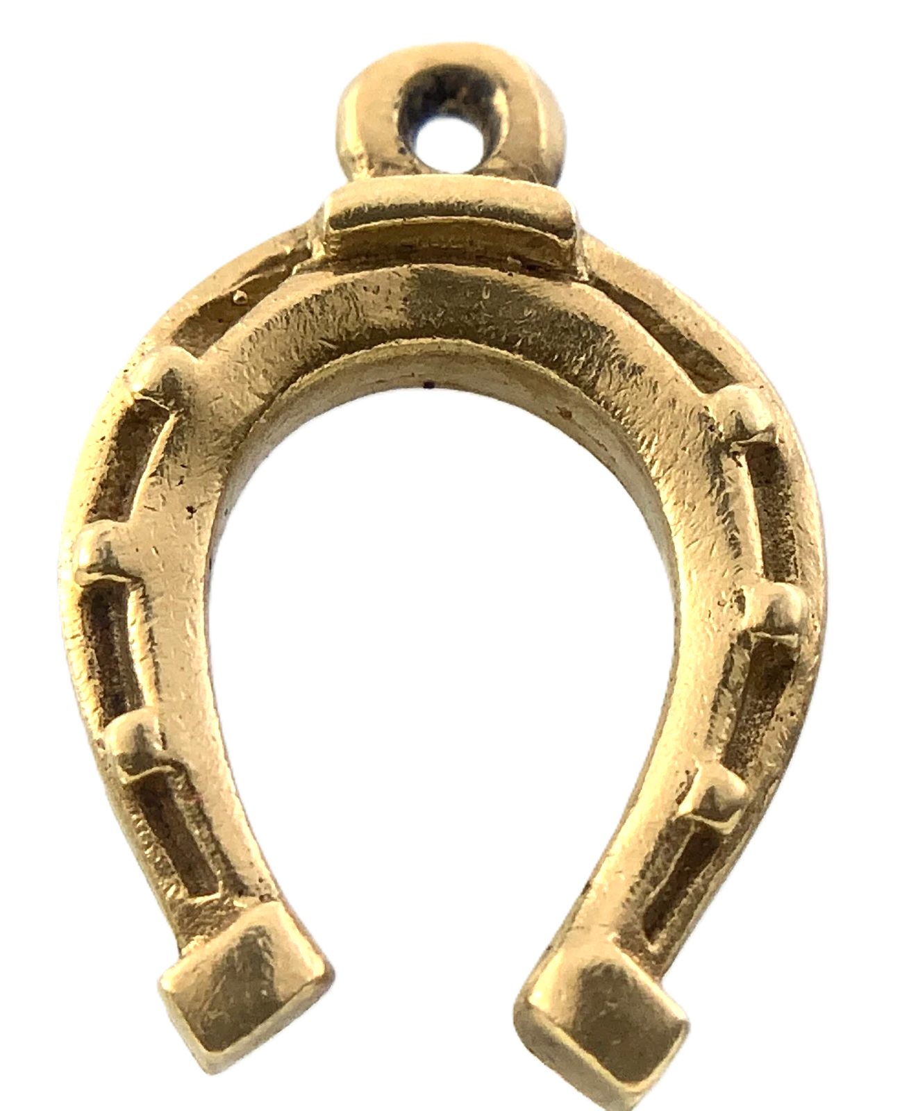 10K Yellow Gold Horseshoe Charm Lucky Pendant 1.7 grams AU312