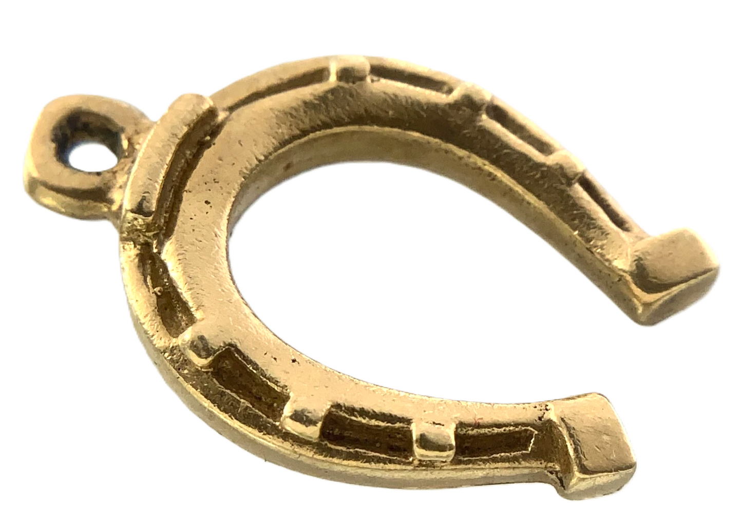 10K Yellow Gold Horseshoe Charm Lucky Pendant 1.7 grams AU312