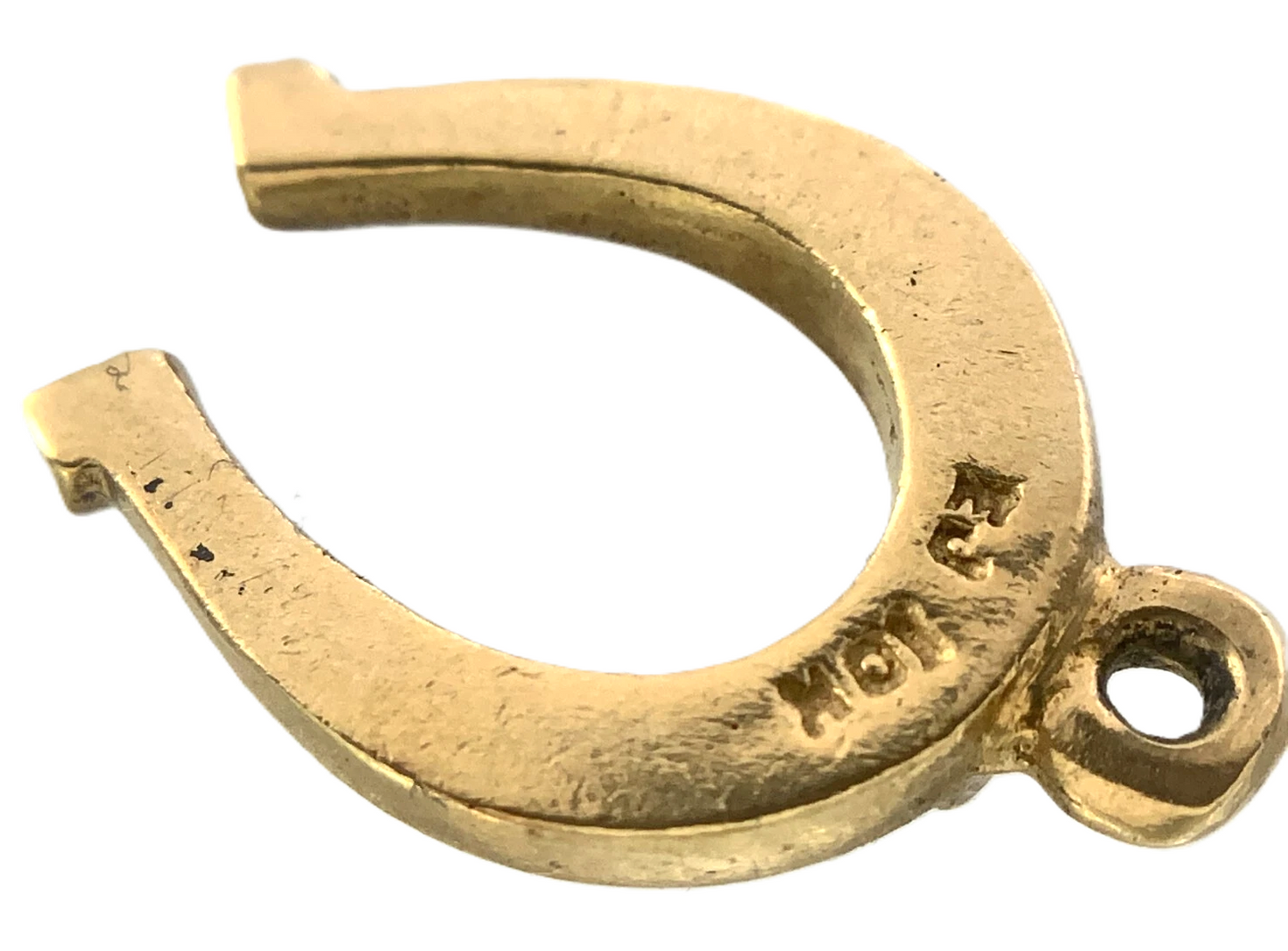 10K Yellow Gold Horseshoe Charm Lucky Pendant 1.7 grams AU312