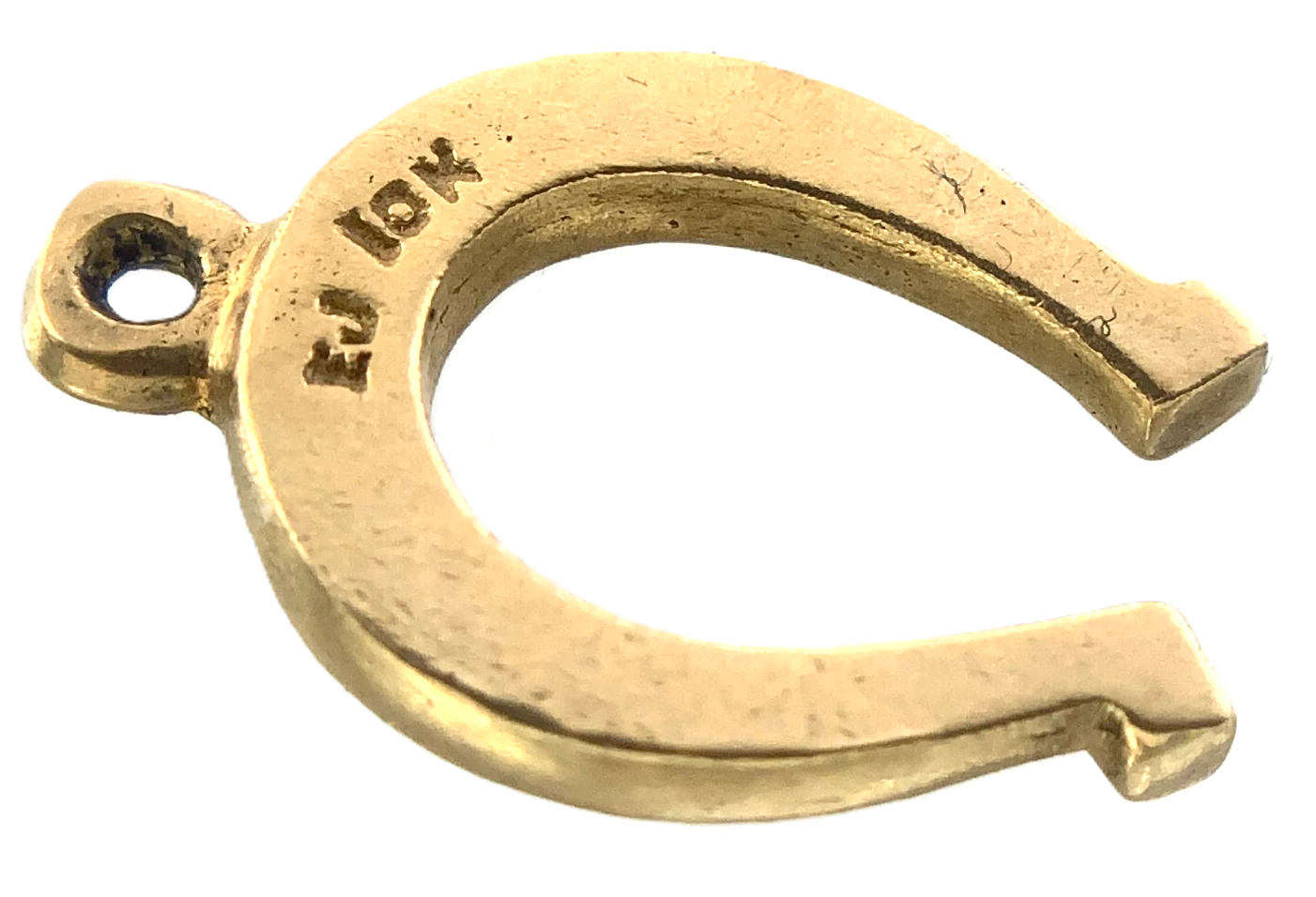 10K Yellow Gold Horseshoe Charm Lucky Pendant 1.7 grams AU312