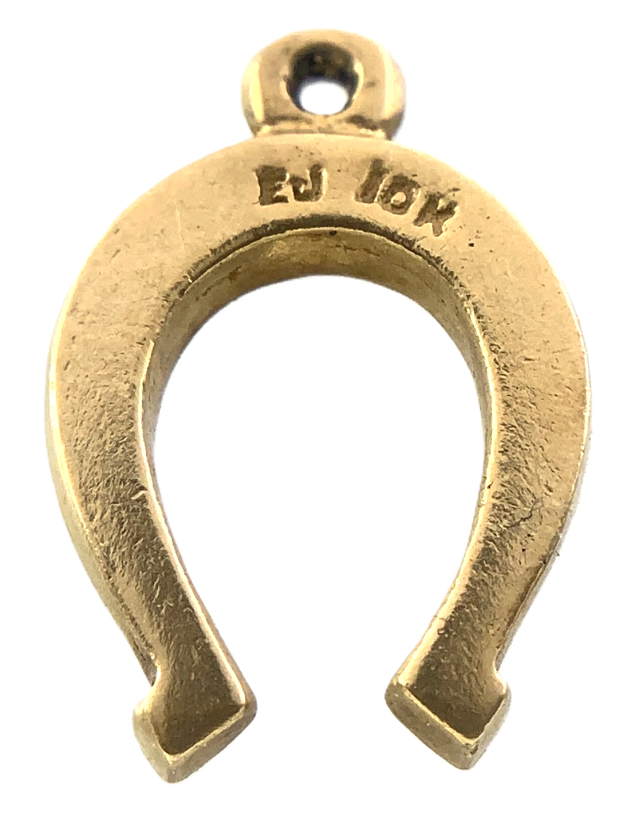 10K Yellow Gold Horseshoe Charm Lucky Pendant 1.7 grams AU312