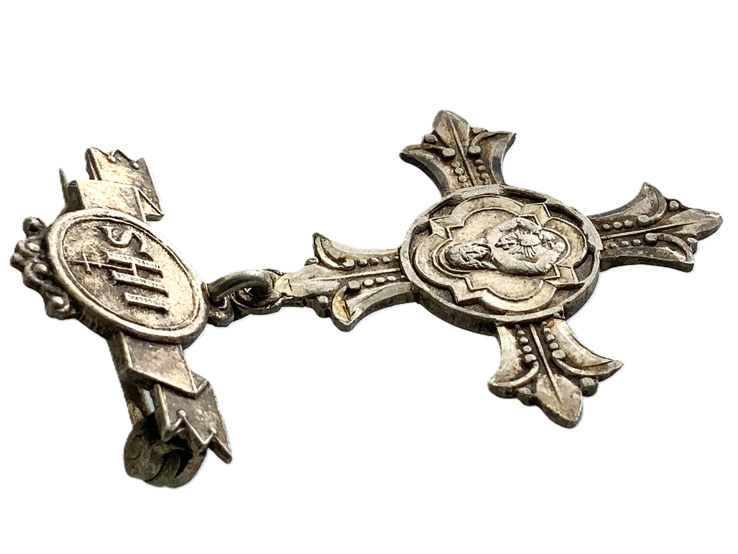 IHS Jesus Christ Holy Pendant Sterling Pin Apostolatus SS Cordis DD047