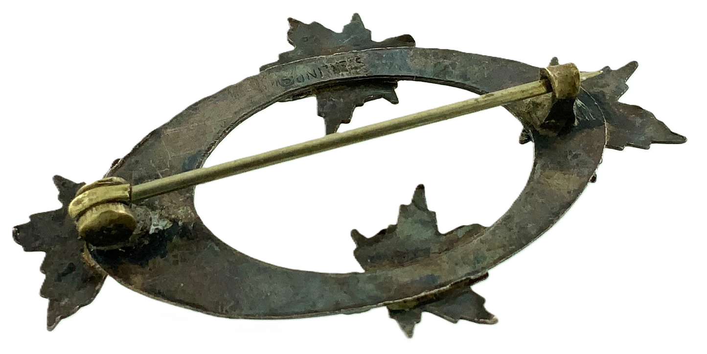 Vintage Sterling Silver Brooch Maple Leaf Fall Autumn Pin EE007