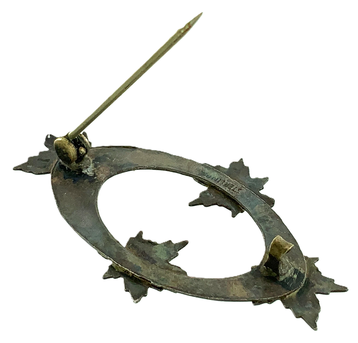 Vintage Sterling Silver Brooch Maple Leaf Fall Autumn Pin EE007