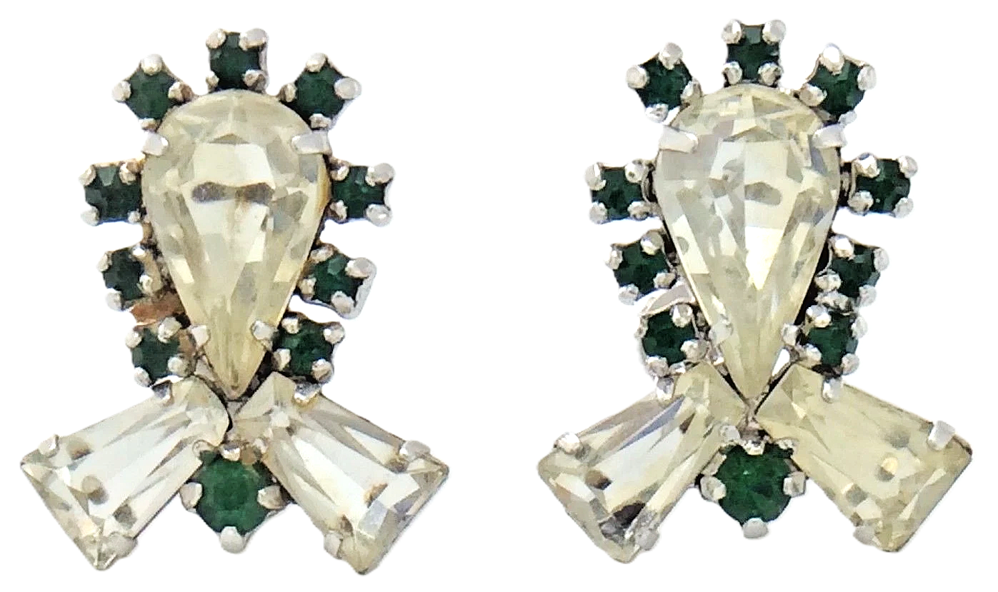 Jay Keel Sterling 925 Silver Screw Back Old Vintage Earrings F996