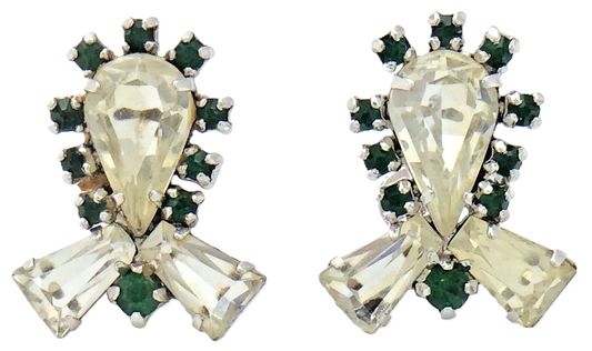 Jay Keel Sterling 925 Silver Screw Back Old Vintage Earrings F996