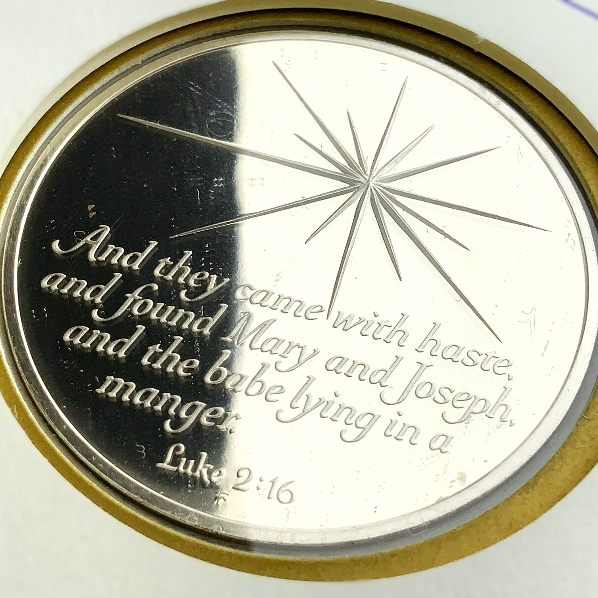 .737 ozt Christmas in Bethlehem Silver Medal