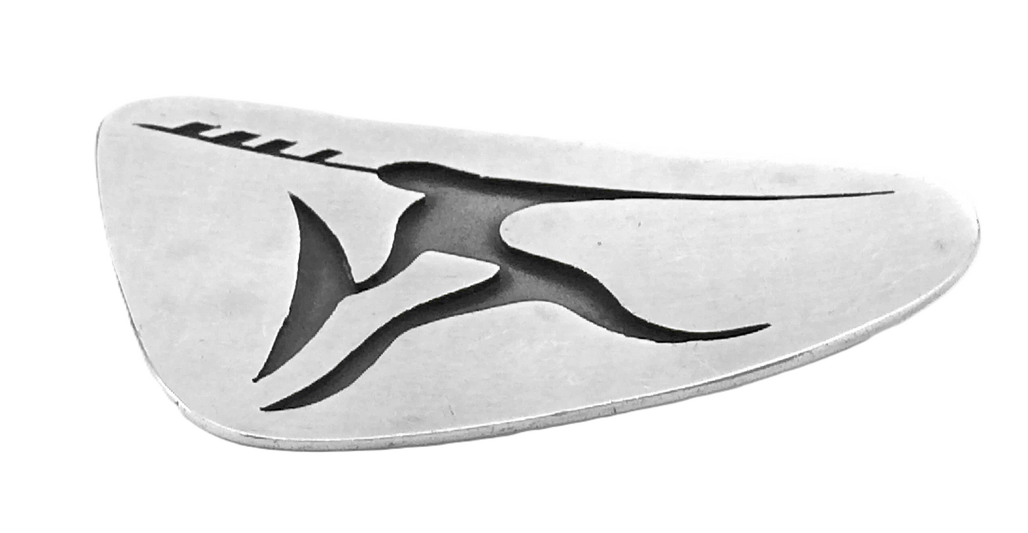 Modernist Mexican Sterling Silver APL Taxco Mexico Ladies Brooch Pinback G779