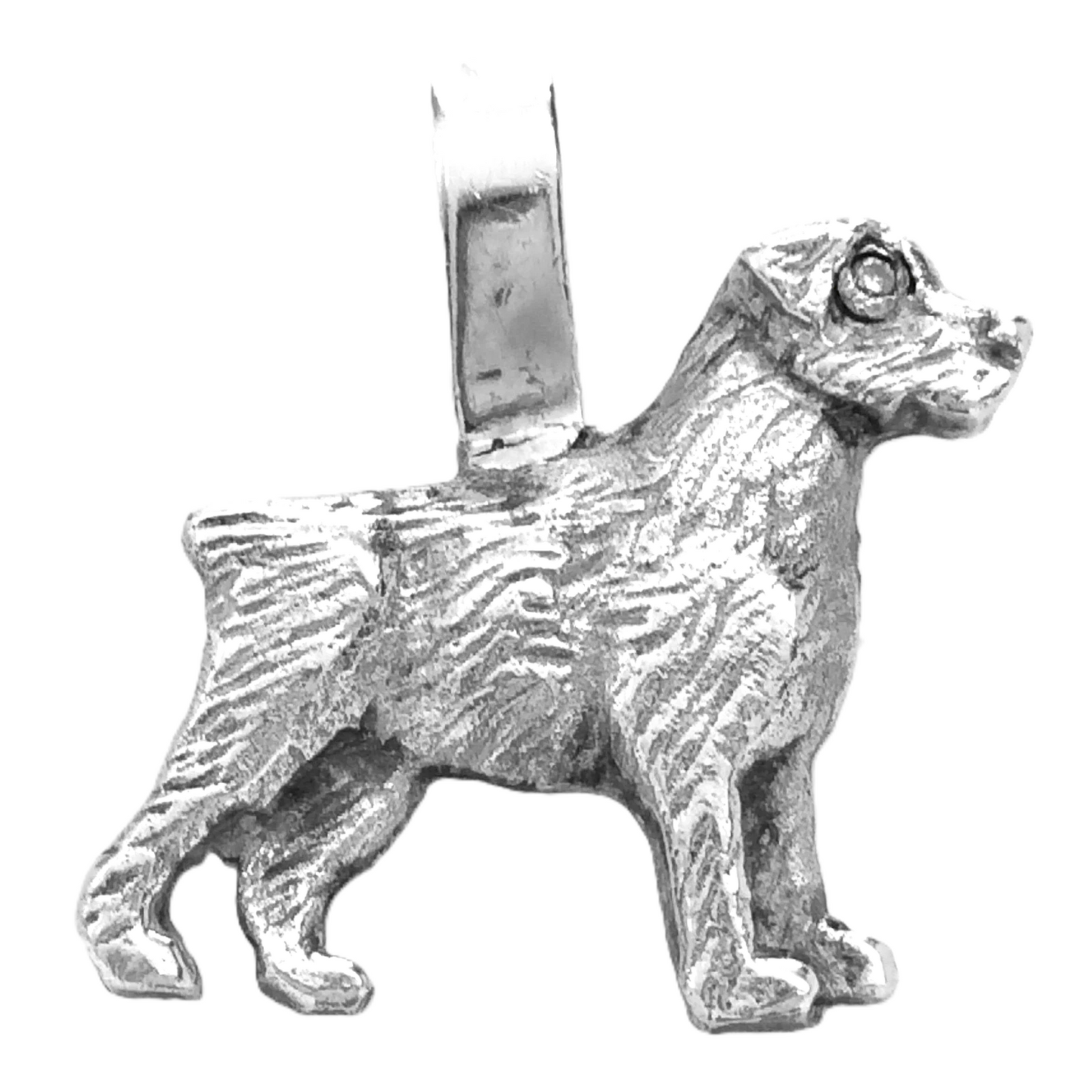 Jack Russell Engraved Sterling Silver Womens Ladies Necklace Pendant 5.3g 1 in G879