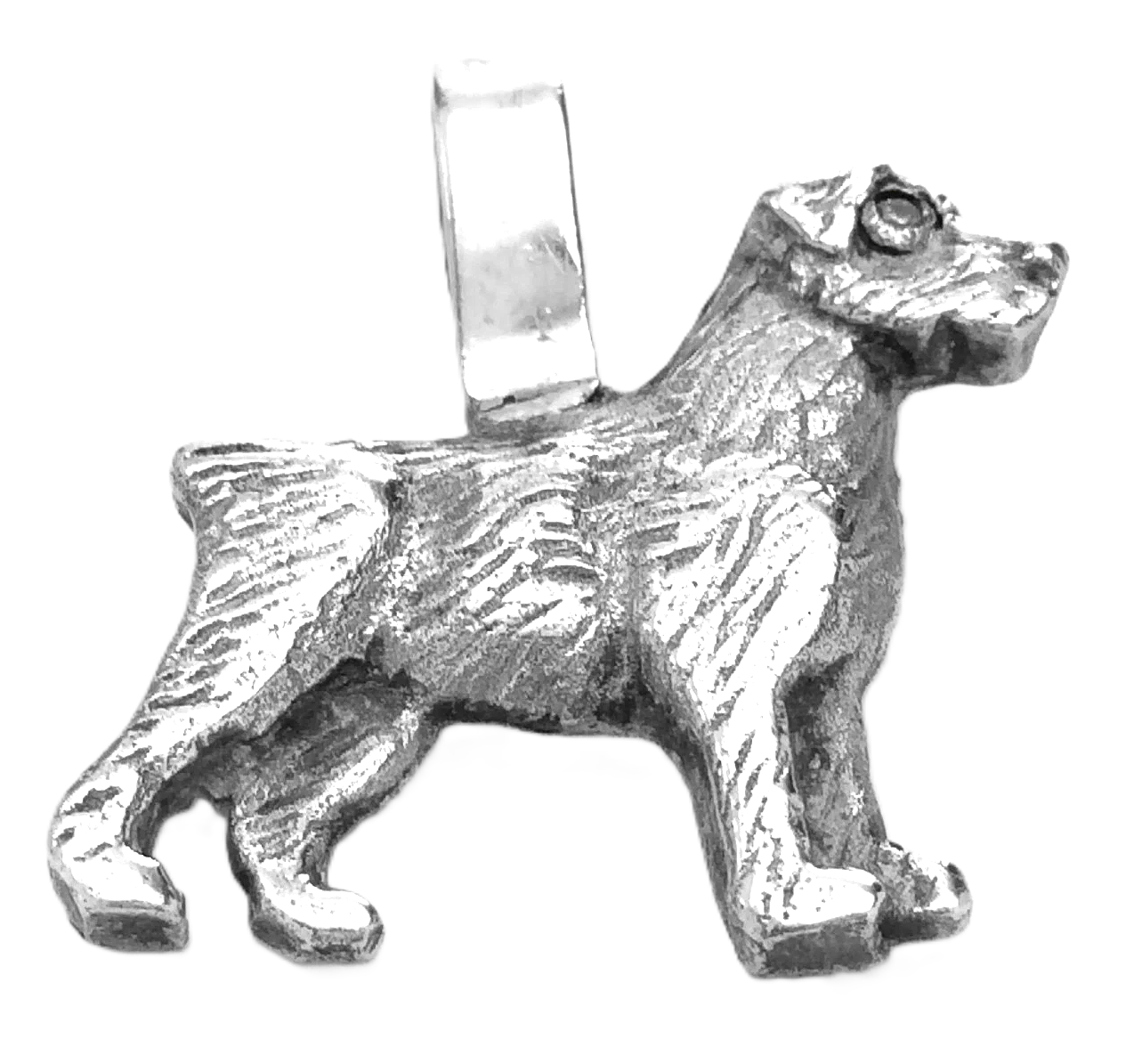 Jack Russell Engraved Sterling Silver Womens Ladies Necklace Pendant 5.3g 1 in G879