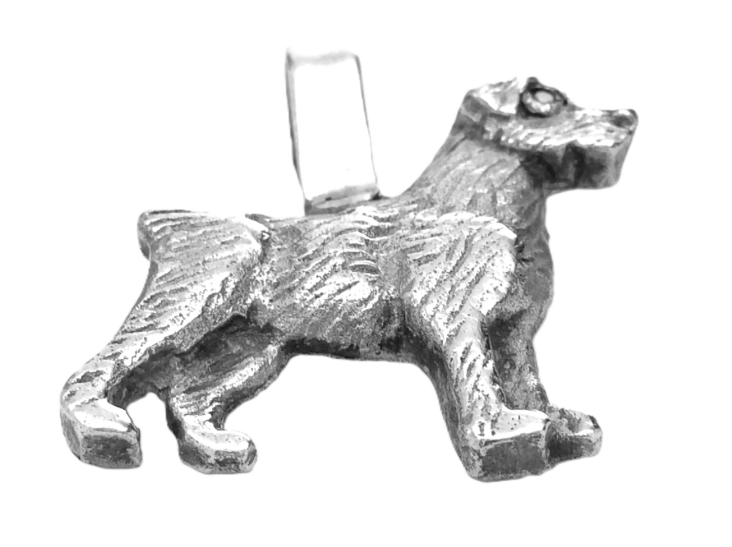 Jack Russell Engraved Sterling Silver Womens Ladies Necklace Pendant 5.3g 1 in G879