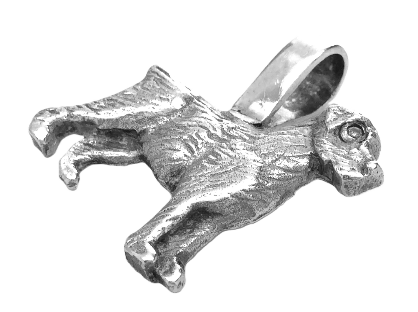 Jack Russell Engraved Sterling Silver Womens Ladies Necklace Pendant 5.3g 1 in G879