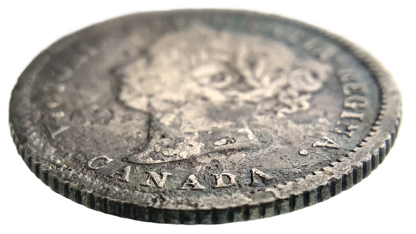 .069 ozt 1875 H Rare Canada Silver 10¢