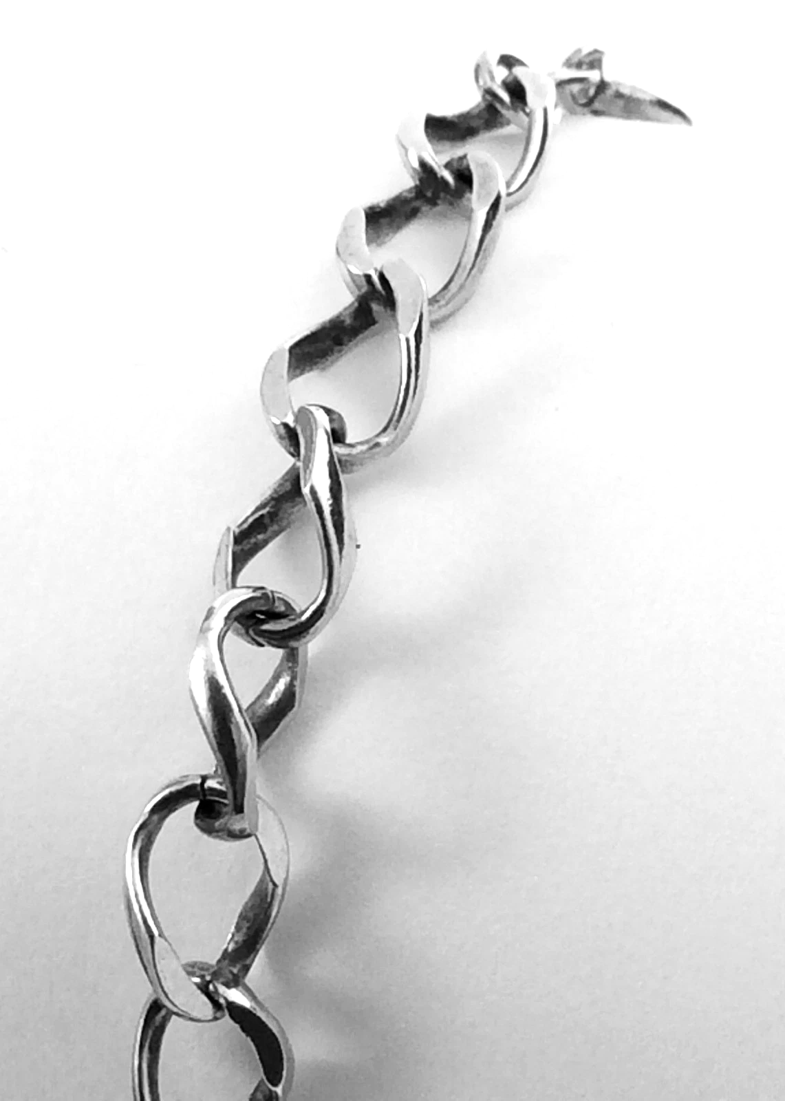 Women Vintage Ladies Sterling Silver Curb Link Bracelet 7.5in 7.2g H240
