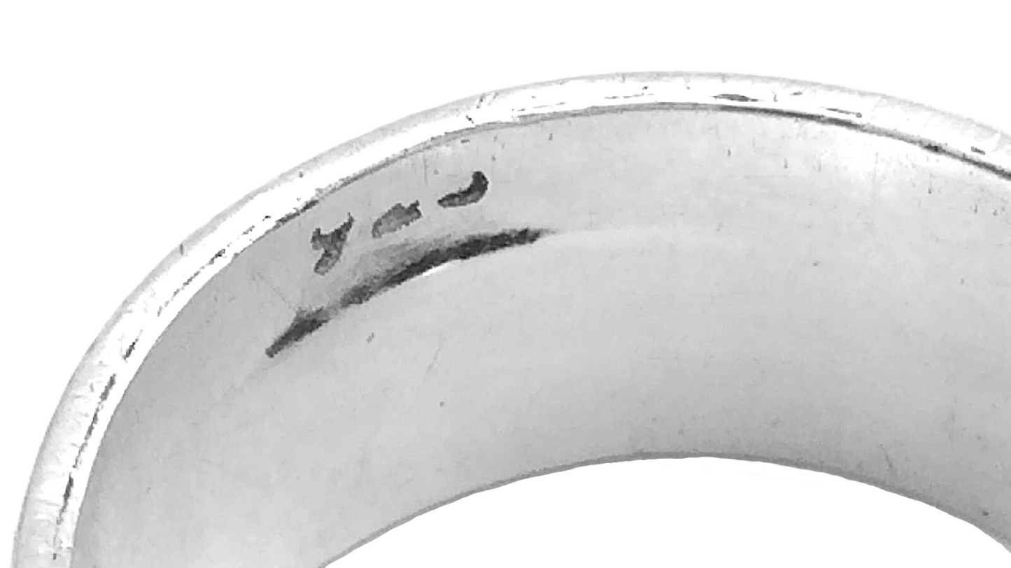 Women Ladies Vintage Band Balie Weave Braid Rope Sterling Silver Size 7.75 US Wide Ring 4.7g I983