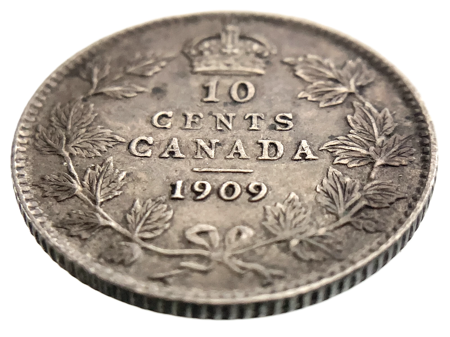 .069 ozt 1909 Broad Leaves Canada 10¢
