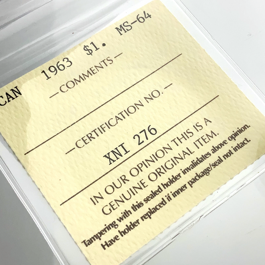 .600 ozt 1963 Canada KM# 54 MS-64 Silver $1