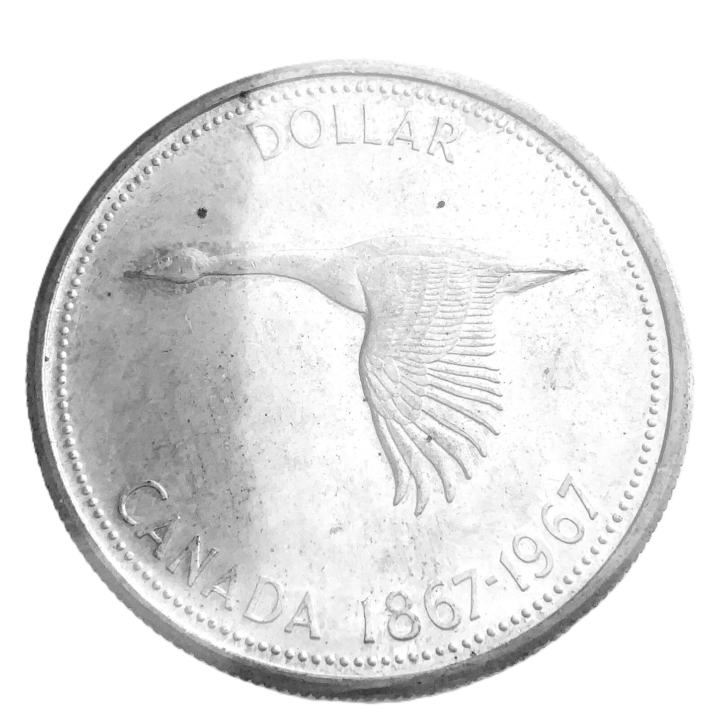 .600 ozt 1967 Dollar Graded MS-65 Silver $1