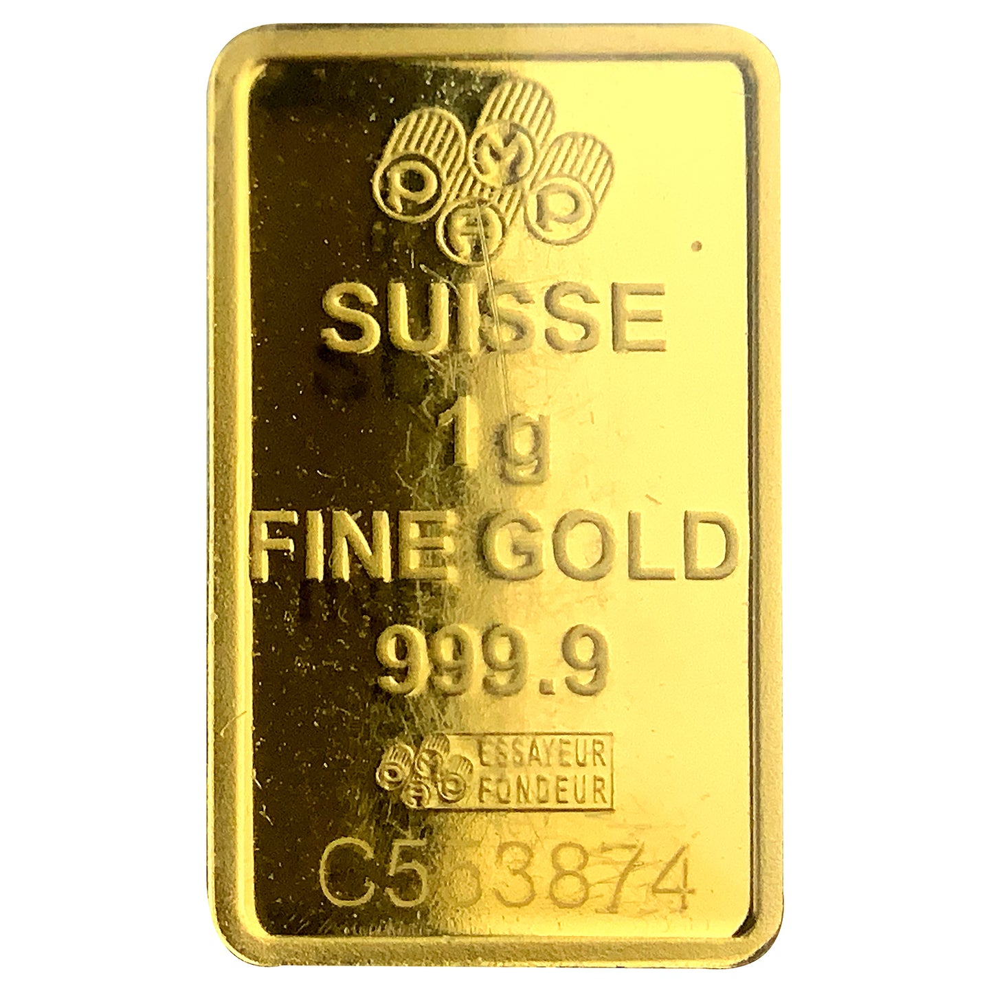 1 gram Pamp Swiss 9999 Gold Bar Ingot