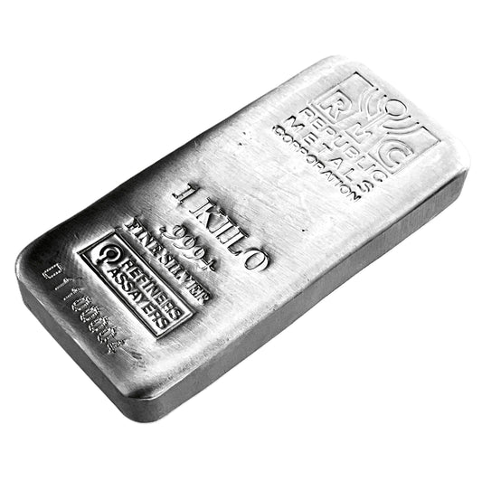 32.15 ozt 1 kg Republic Metals 999 Silver Bar