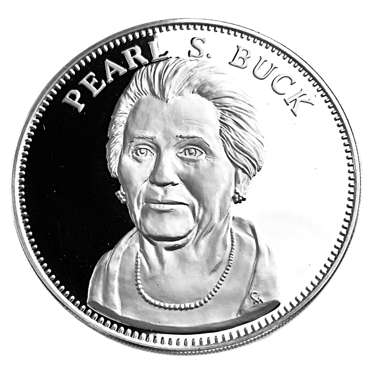 .985 ozt Pearl S. Buck Silver Round