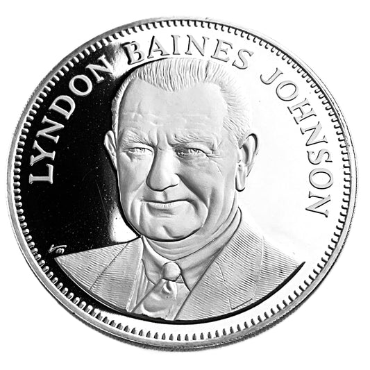 .985 ozt Lyndon Baines Johnson Silver Round