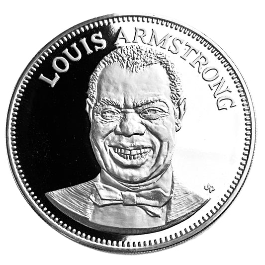 .985 ozt Louis Armstrong Silver Round