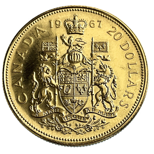 .529 ozt Gold Canada Confederation Coin $20