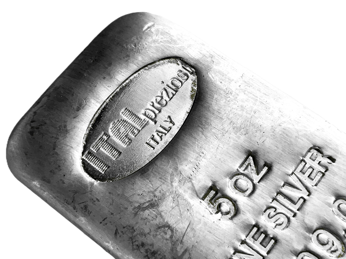 5 ozt ITALpreziosi Poured Italy 999 Silver Bar Loaf