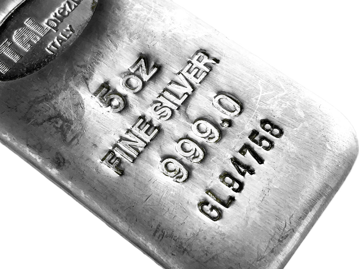5 ozt ITALpreziosi Poured Italy 999 Silver Bar Loaf