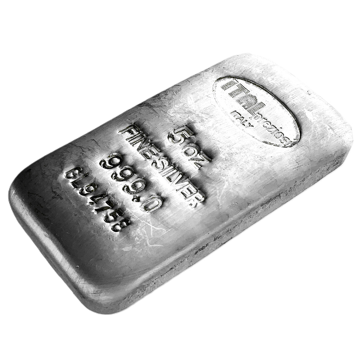 5 ozt ITALpreziosi Poured Italy 999 Silver Bar Loaf