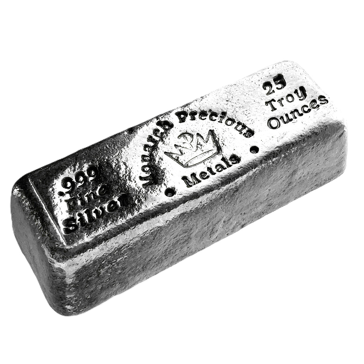 25 ozt Vintage Hand Poured Monarch 999 Silver Bar