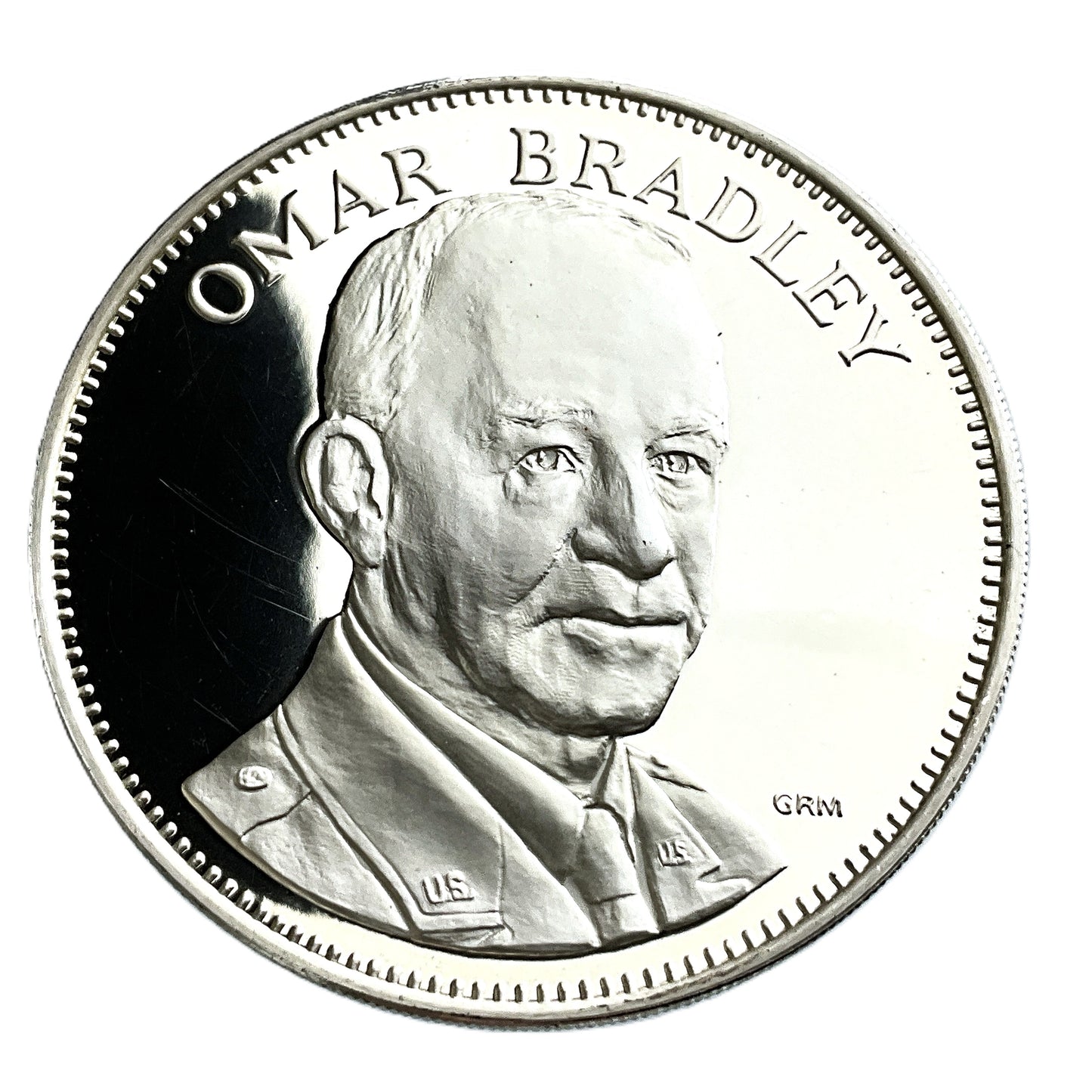 .985 ozt Omar Bradley Silver Round