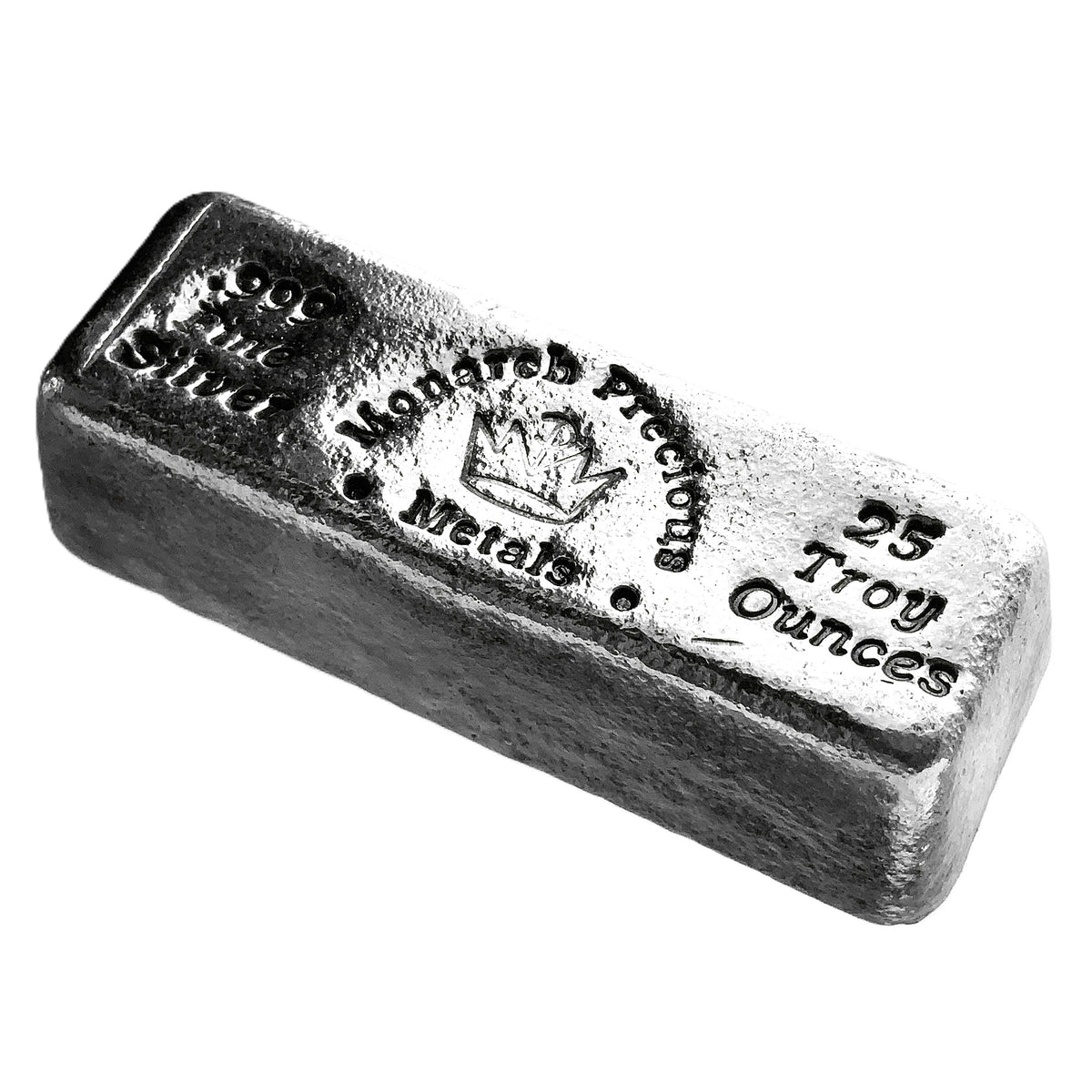 25 ozt Vintage Hand Poured Monarch 999 Silver Bar