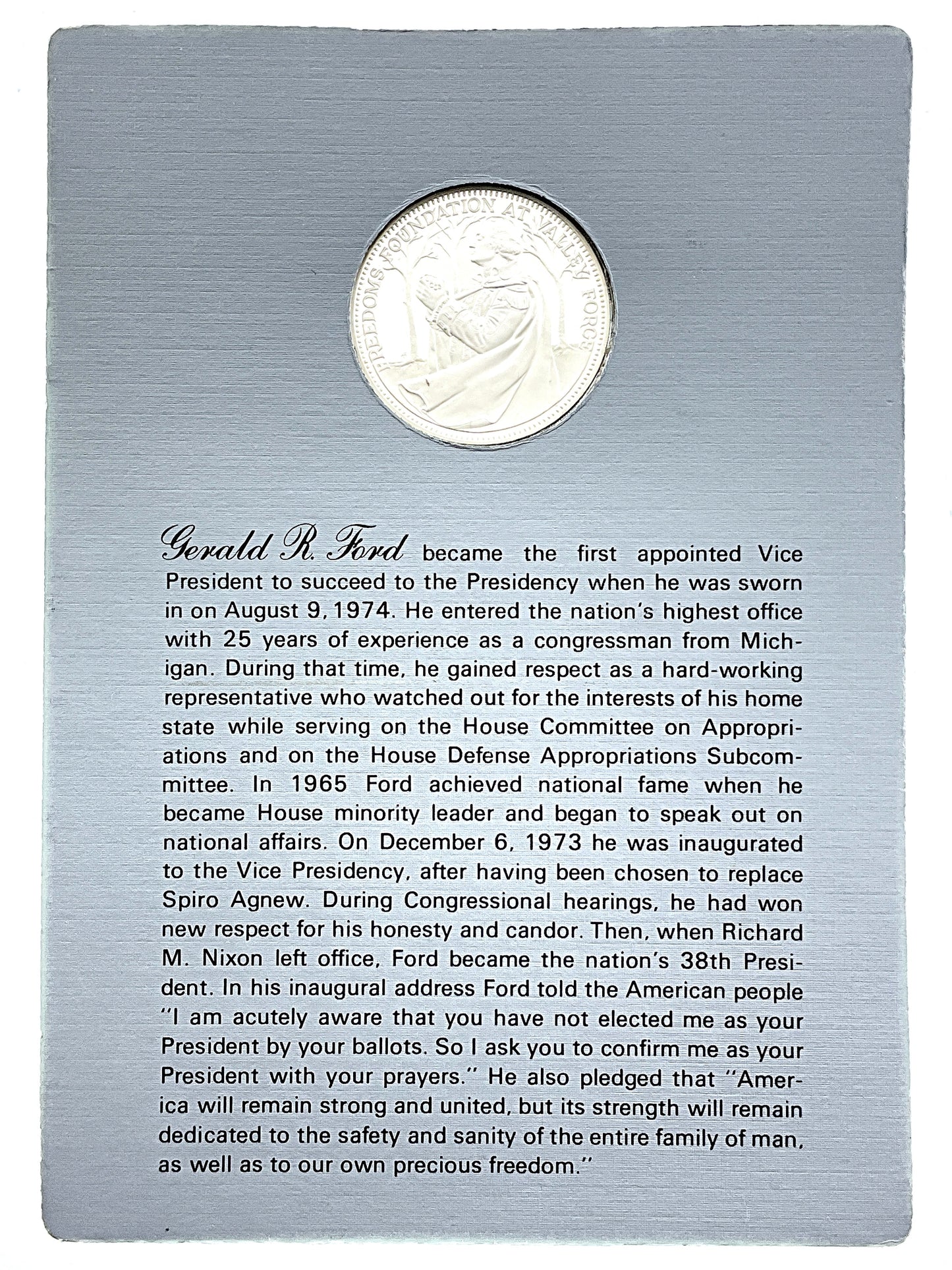 .985 ozt Gerald R. Ford Silver Round