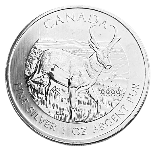 1 ozt Pronghorn Antelope 9999 Silver $5