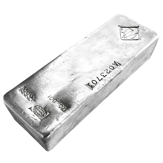 100 ozt Hand Poured Johnson Matthey Bar