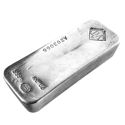 100 ozt Hand Poured Johnson Matthey 999 Bar